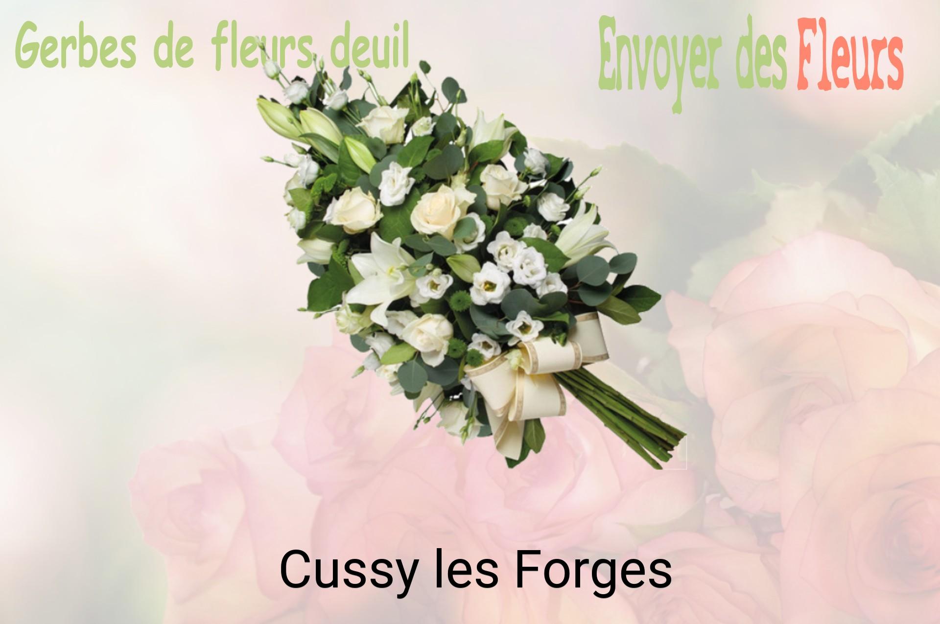 Gerbe de fleurs de deuil livrée à Cussy-les-Forges